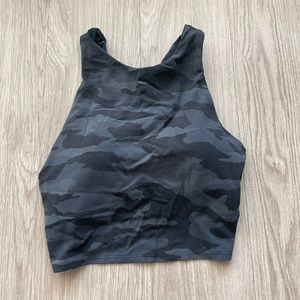 Gray camo Athleta crop top/sports bra